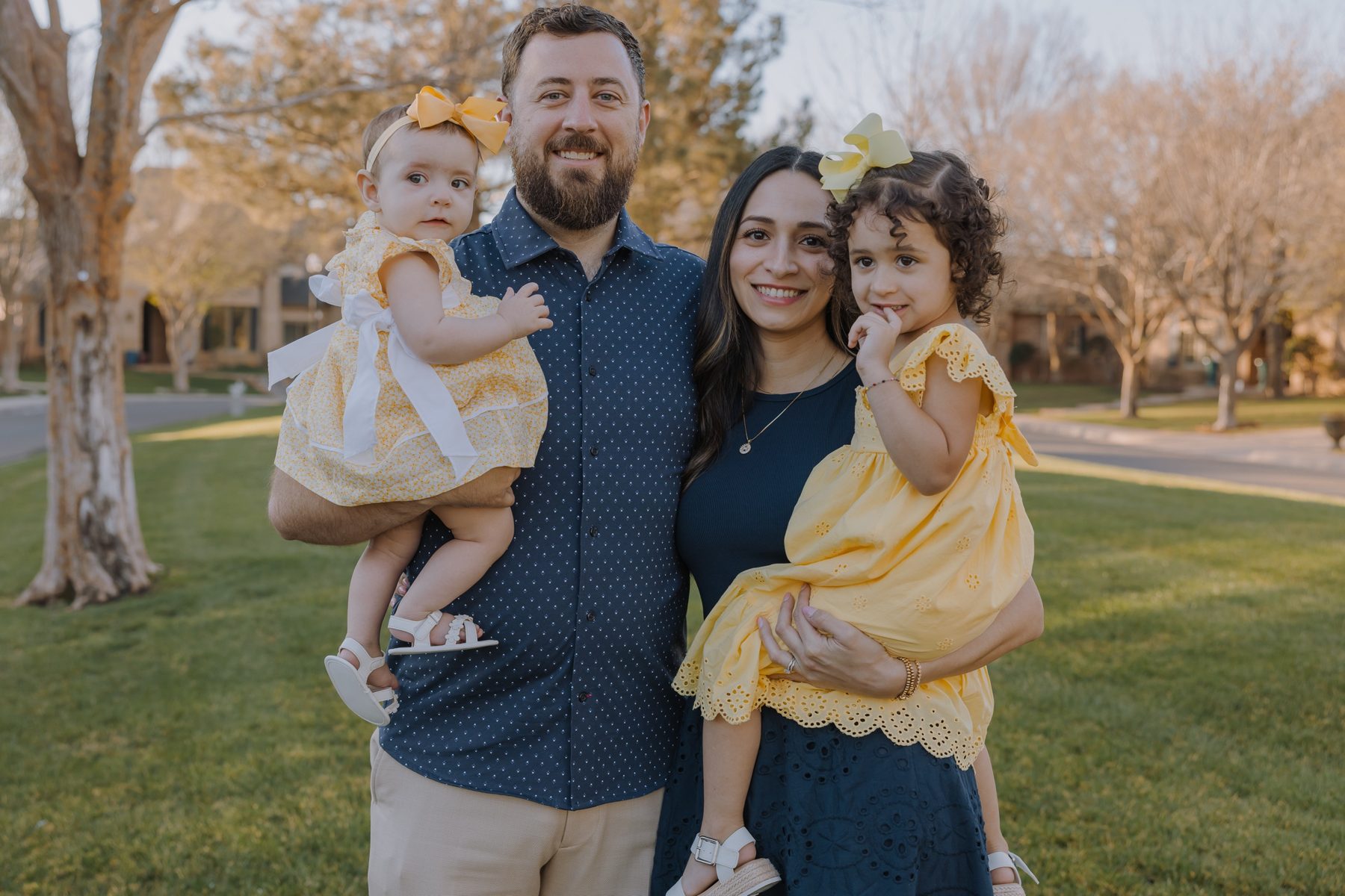 Taylor Martin, owner of Patio Shield Solar Shades, with his family in Amarillo